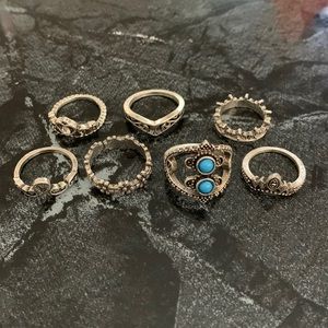 beachy ring set of 7!🐠